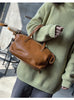 Genuine leather Dumpling messenger bag