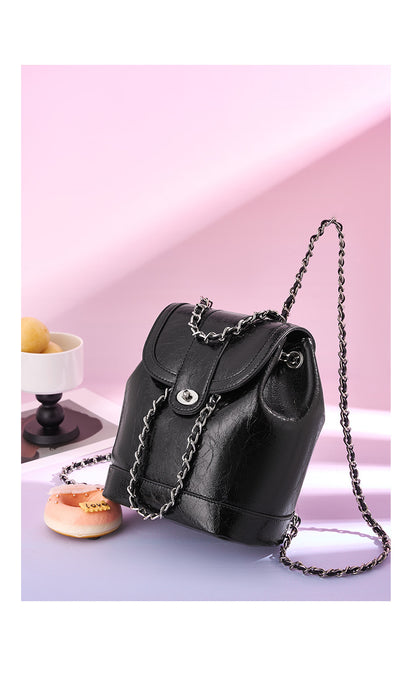 Genuine Leather Crossbody Backpack Purse for Women