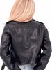Women’s Cropped Motorcycle PU Leather Jacket