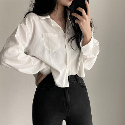 cropped blouses for women summer spring
