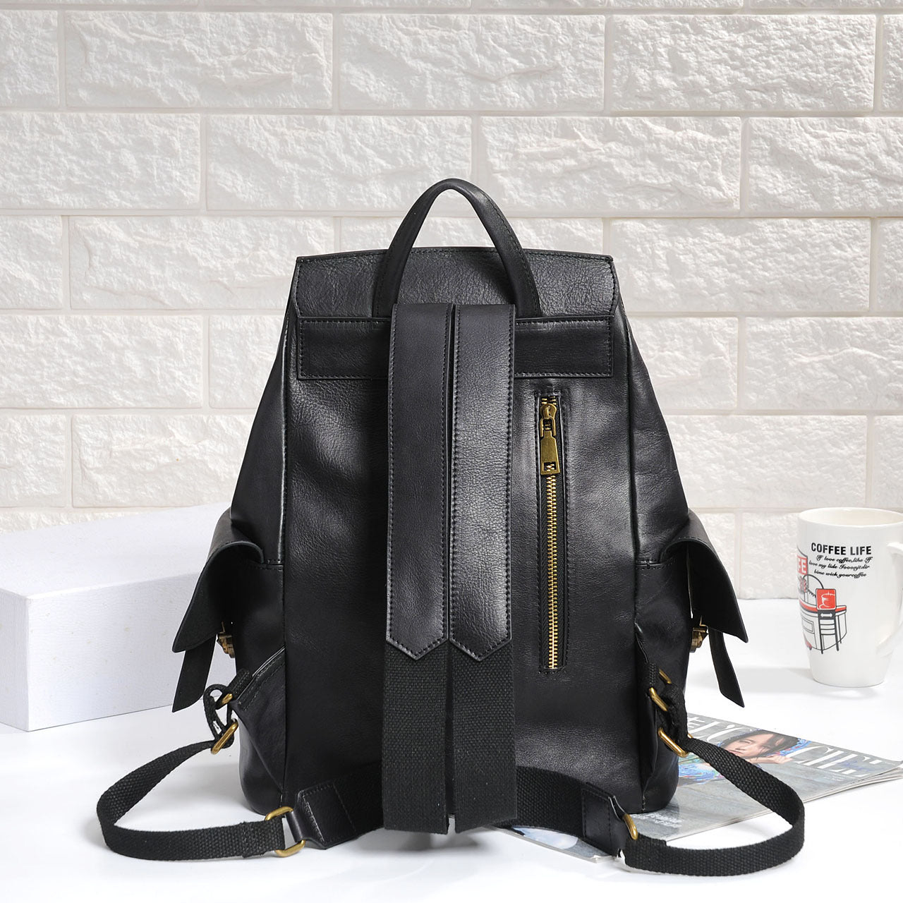Women Leather Backpack – Large Capacity Cowhide Bag