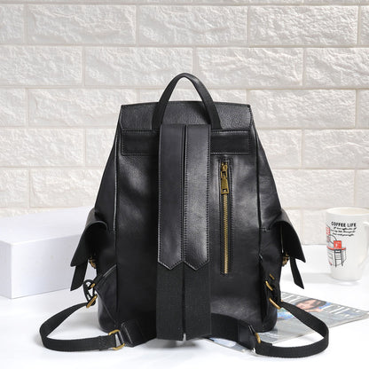 Women Leather Backpack – Large Capacity Cowhide Bag