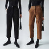 Genuine Suede Pants for Women High Waist Nine-Point Trousers