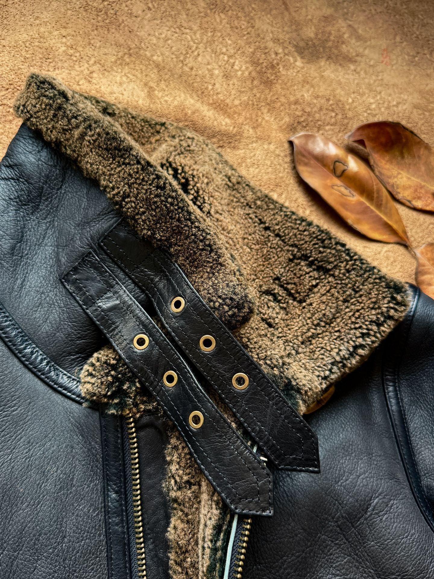 Men’s Real Shearling Bomber Leather Jacket