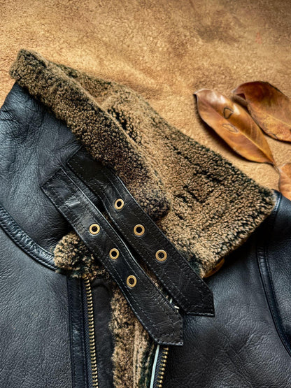 Men’s Real Shearling Bomber Leather Jacket