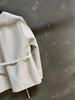 Women Hand Woven Leather Jacket with Open Front Belt