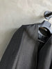 Women Hand Woven Leather Jacket with Open Front Belt