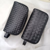Men’s Genuine Woven Leather Toiletry Bag with Handle