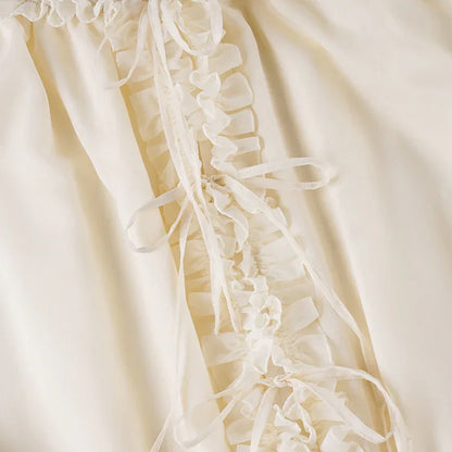 Bohemian off shoulder ruffled chiffon mini