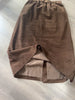 Women’s Genuine Suede Midi Skirt High Waist