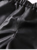 Women’s Genuine Sheepskin Leather High Waist Shorts with Pockets