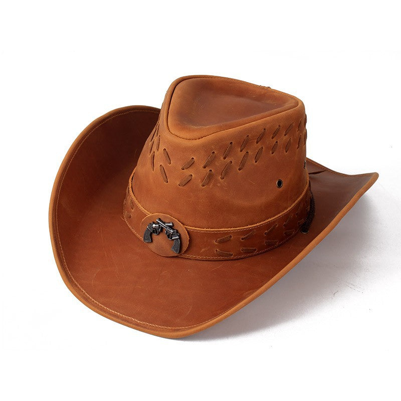Crazy Horse Leather Cowboy Hat in Top Grain Cowhide