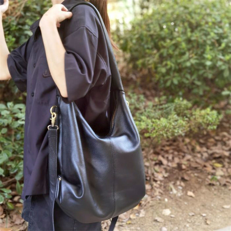 Leather Women Large Shoulder Messenger Tote Bag