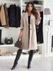 Simple long wool coat with pockets for women 3 S
