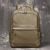 Leather backpack for men army green 15 inch