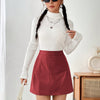 Women's faux Leather A-Line Mini Skirt
