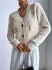 Women’s Knitted Cardigan and Crop Top Set with Embroidery