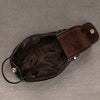 Men’s Genuine Leather Toiletry Bag with Handle and Front Pocket