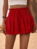 Ruffle Hem Smocked High Waist Skort for Women