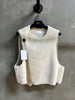 Women’s Merino Fur Vest Shearling Sleeveless Jacket Gray Winter Outerwear