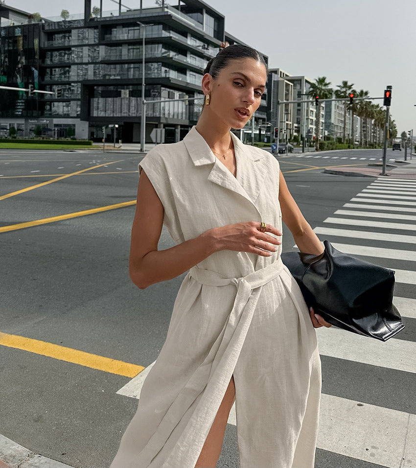 women belted cami dress summers beach outfit