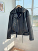 Women Black Leather Jacket Genuine Sheepskin Moto Bomber