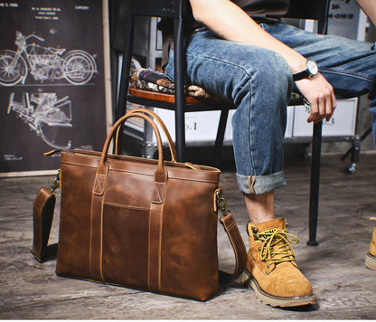 Men’s Genuine Leather Office Briefcase Bag