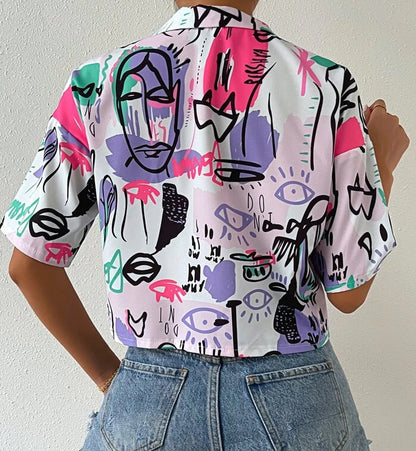 womens drop shoulder short sleeve shirts