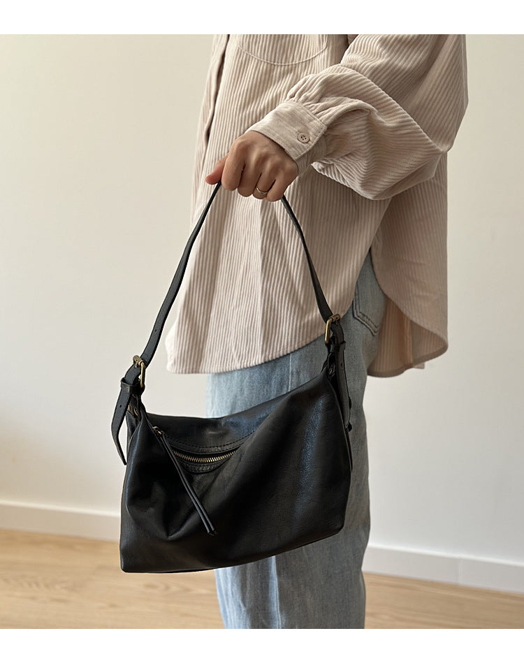 Genuine Leather Underarm Shoulder Bag for Women