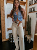 denim motorcycle vest