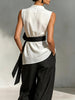 Women’s Two Piece Sleeveless Tie Waist Wide Leg Pant Set