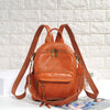 Real leather backpack for women