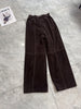 Women’s Suede Pants Wide-Leg Trousers