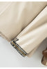 Women’s Leather Jacket with Chain Trim and Tweed Edge