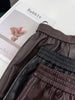 Brown Genuine Leather Shorts for Women