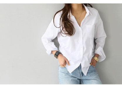 Women White Full Sleeve Shirts For Work