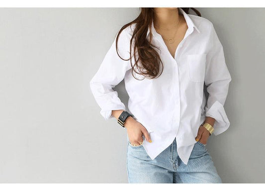 Women White Full Sleeve Shirts For Work