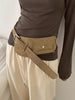 Waist Bag for Women in Faux Suede Wide Belt Style