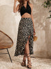 summers high waist split thigh skirt