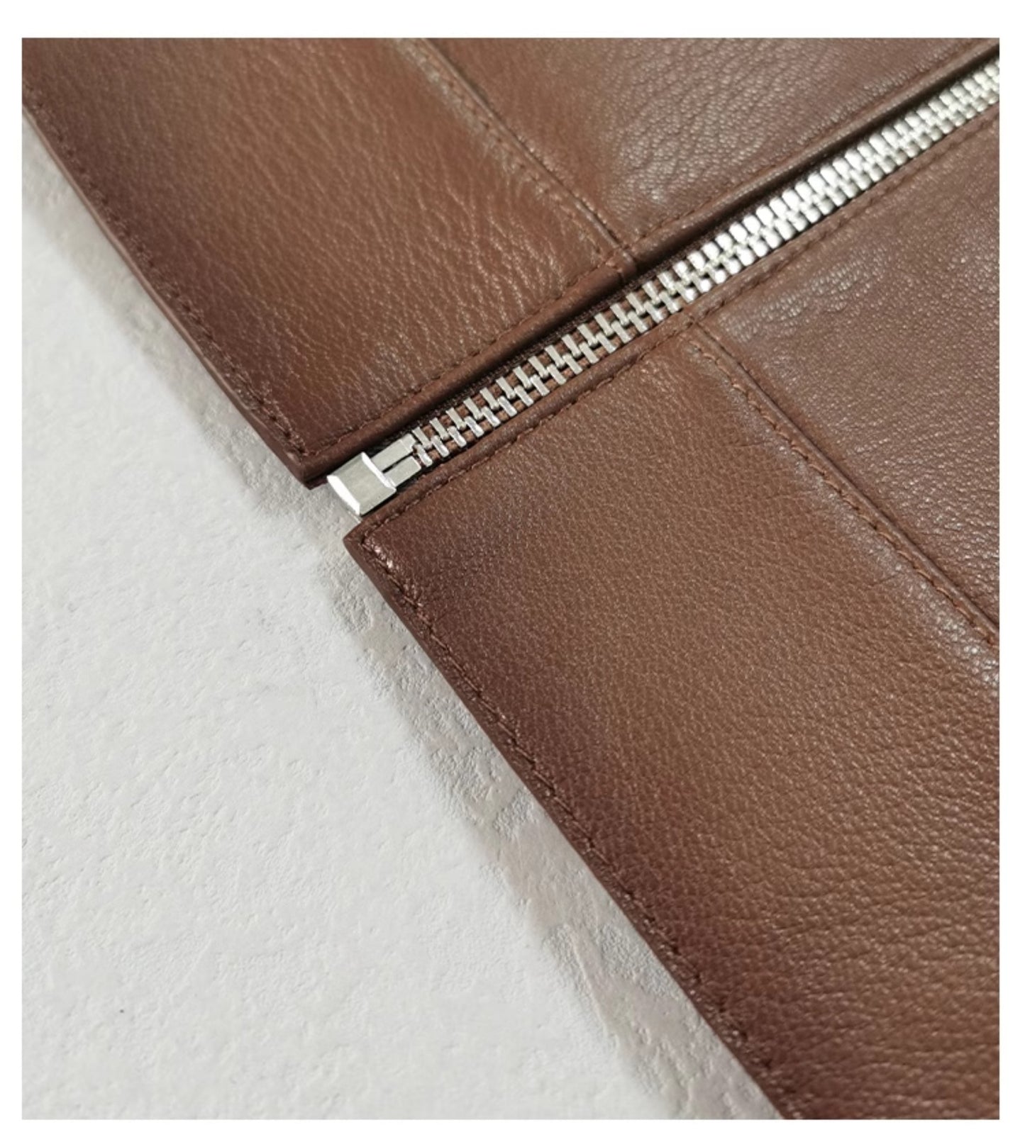 Petite slimfit leather blazer jacket