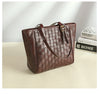 Woven Leather Tote Bag for Women Large Capacity