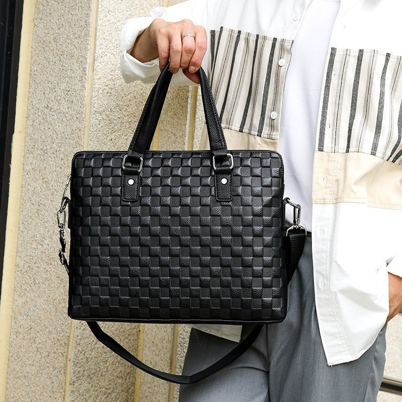 Genuine Leather Briefcase Bag Office Causal