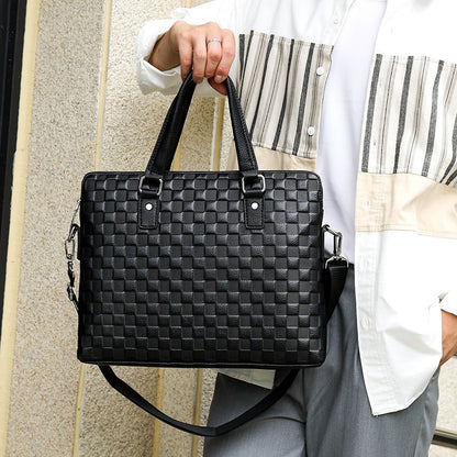 Genuine Leather Briefcase Bag Office Causal