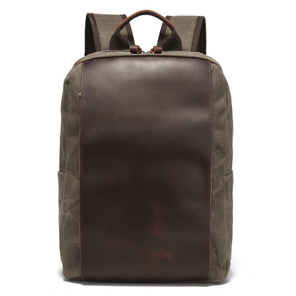 Canvas Laptop Backpack with Luggage Sleeve and 15.6 Inch Storage