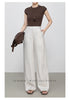 Casual Slacks with high waist summer drape