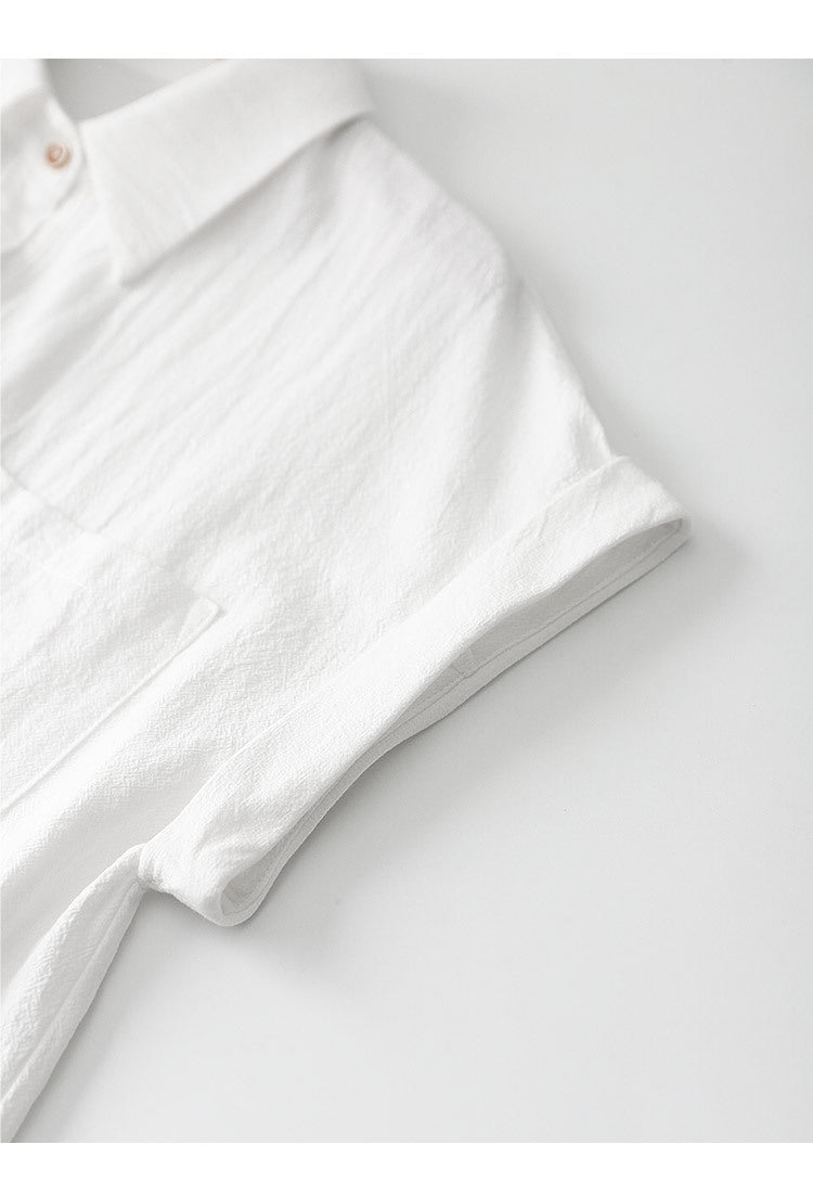 white button down shirt short sleeve women's