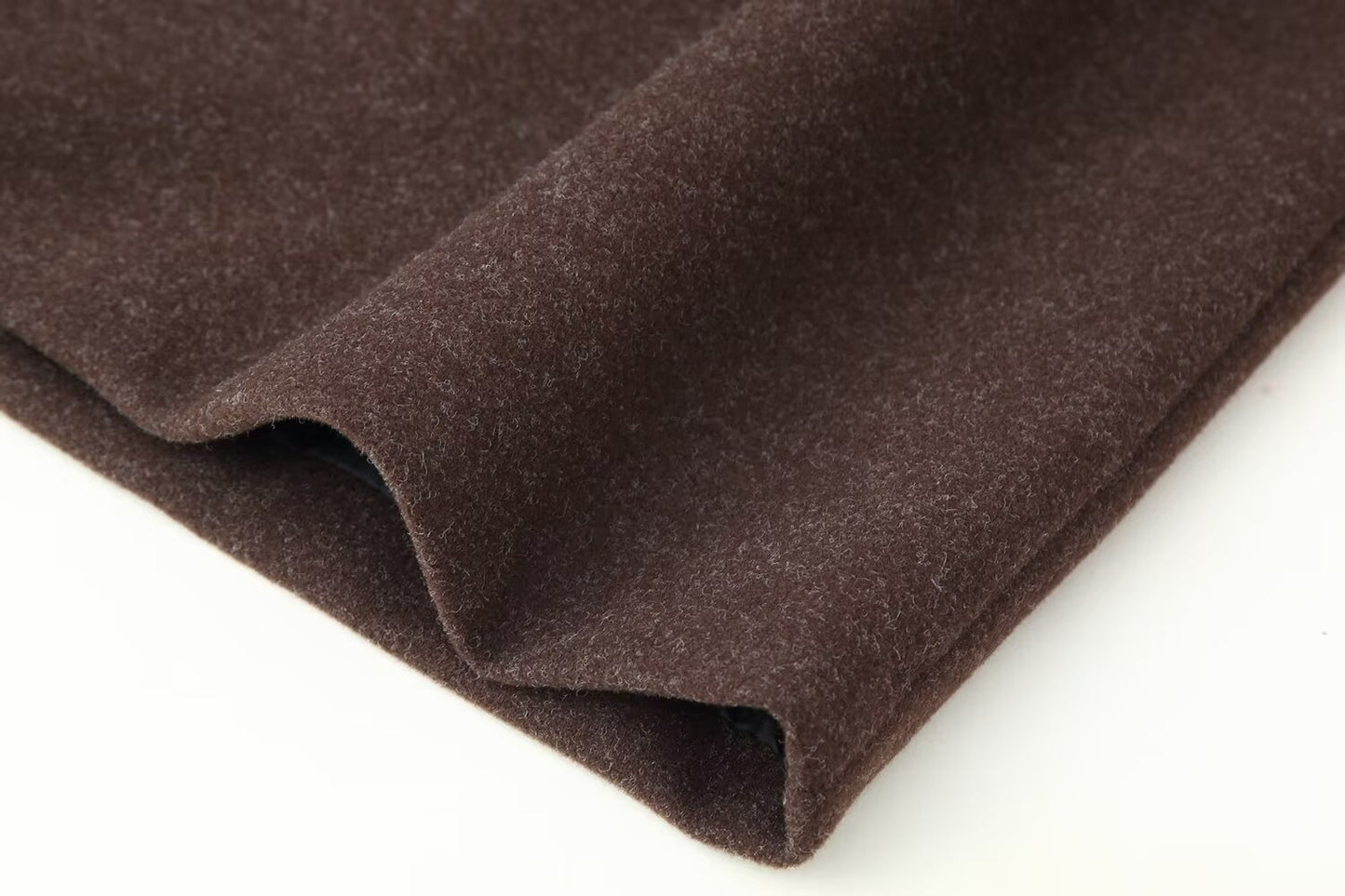 Long brown wool coat women winter outerwear