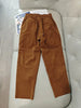 Women Suede Harem Pants High Rise Sheepskin Trousers