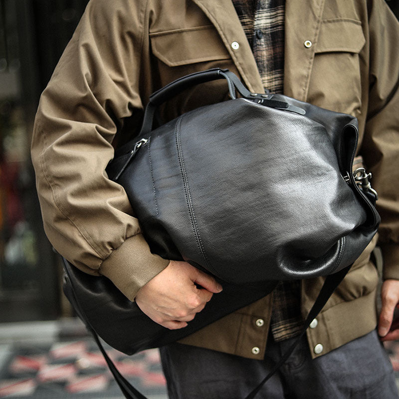Men’s Genuine Leather Large Travel Bag