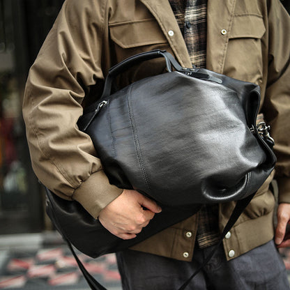 Men’s Genuine Leather Large Travel Bag